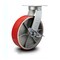 Service Caster 12 Inch Heavy Duty Red Poly on Cast Iron Caster with Brake and Swivel Lock SCC SCC-KP92S1230-PUR-RS-SLB-BSL - alternate 1